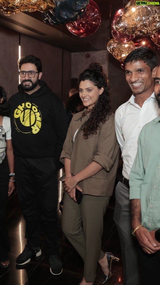 Abhishek Bachchan Instagram - This means the world to me. These reactions from athletes that I have the utmost respect for are pure gold. I’m so happy I could share the film with them and their love after seeing it too. Thank you @gosportsvoices 🤗 #GhoomerInCinemas today!