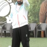 Abhishek Bachchan Instagram - Camera flash or cricket clash, and the media went on with the second option. 🏏 Team #Ghoomer vs Team #Media 🤗 #GhoomerInCinemas on 18th August