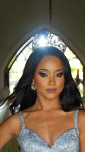 Aché Abrahams Instagram - A little peek into our shoot today😉🩵✨ the team: @shannonbrittophotographytt 🎥📸 Glam by @theepitomeofbeautybycarlton @sachacosmeticsofficial 💄 Beautiful gown by @kootiscouture Location @stone.chateau Trinidad and Tobago