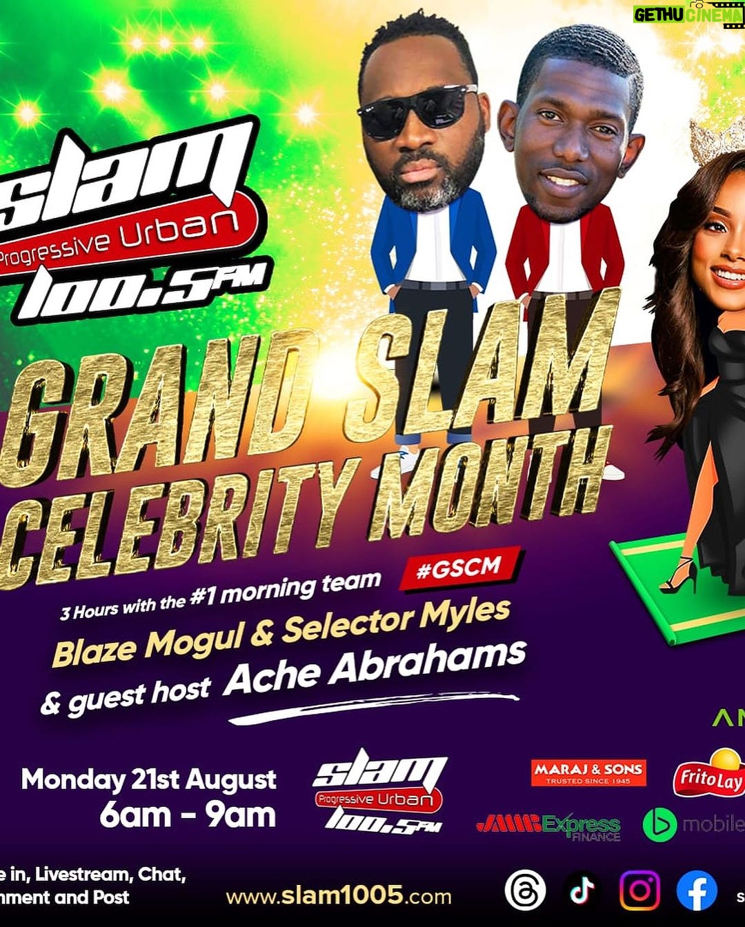 Aché Abrahams - 1.3K Likes - Had so much fun co hosting on @slam1005fm radio bright and early this morning. I enjoyed speaking to all you beautiful people of Sweet T&T! 🇹🇹 I had the opportunity to share about my Miss World journey, prep for India and of course the work I’m doing with my @missworld_beautywithapurpose project @invisiblescarsproject_mwtt! Thanks so much to the slam fam @blazemogul and @selectormyles for welcoming me with open arms! 🙏🏽 see you again soon
#missworld
#beautywithapurpose
#roadtomissworld
#InvisibleScarsProject
#missworldtrinidadandtobago