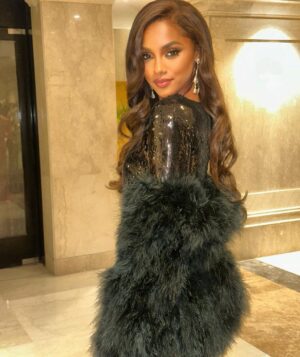 Aché Abrahams Instagram - Tonight we had our pre-welcome dinner in beautiful Delhi at @cosyboxdelhi with all my @missworld sisters ☺️. We danced the night away and celebrated the world coming together to promote unity, women empowerment and female achievement⭐️. So excited to see what’s next ☺️
Dress by @cldcharulochandass (feathers not included Lol)

#mw #missworld #missworld71 #71mw #india #beautywithapurpose #bwap #incredibleindia 
For all the latest news follow @missworld official instagram