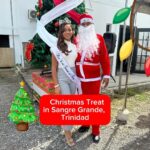 Aché Abrahams Instagram – It’s the most wonderful time of the year to give back!🥰 I had the pleasure of meeting the beautiful people of Sangre Grande yesterday to spread some Christmas joy 🎄. The best gifts you can give are hope, happiness and laughter❤️. It’s always the best feeling to see the children excited to open their gifts and singing their hearts out. Later on in the day I headed to my home community to see the children for our Christmas treat as well. Hope you all have an incredible festive season! 💋