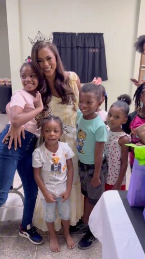 Aché Abrahams Instagram - The surest way to a child’s heart is by spending time with them. When I initially aimed to reopen the homework centre in my home community as part of my @invisiblescarsproject_mwtt project, my focus was wholeheartedly about giving back to the children of our community… however, during this journey, they have given me so much more than what I could have ever asked for. Seeing their smiles when I walk in and getting all their tight hugs always makes me feel so warm and reminds me that I have a purpose here. They’re all my little brothers and sisters and I always want to do more and more for them. That’s why it’s extra special when we get amazing people like @atouch_of_joy on board for these beautiful initiatives! Children deserve to smile every single day❤️

#missworld 
#beautywithapurpose 
#roadtomissworld 
#InvisibleScarsProject
#missworldtrinidadandtobago
