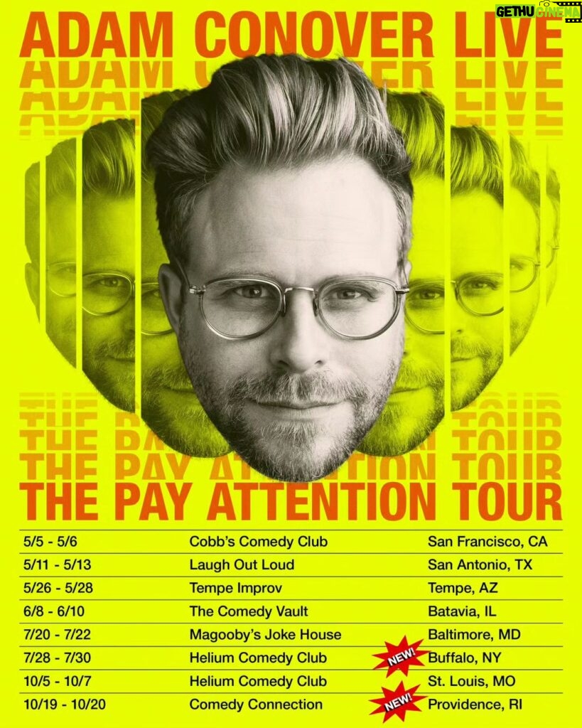 Adam Conover Instagram - JUST ADDED: Tour dates in BUFFALO, NY and PROVIDENCE, RI!