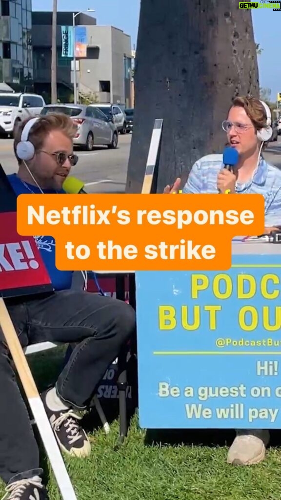 Adam Conover Instagram - Netflix’s response to the strike. lots more insider wisdom on the Hollywood writer’s strike from our pal Adam Conover on our newest episode, out now. it’s a really fun and educational one with some great random guests. watch or listen to the full thing by searching “Podcast But Outside” on YouTube and podcast apps. and support unions wherever you can!