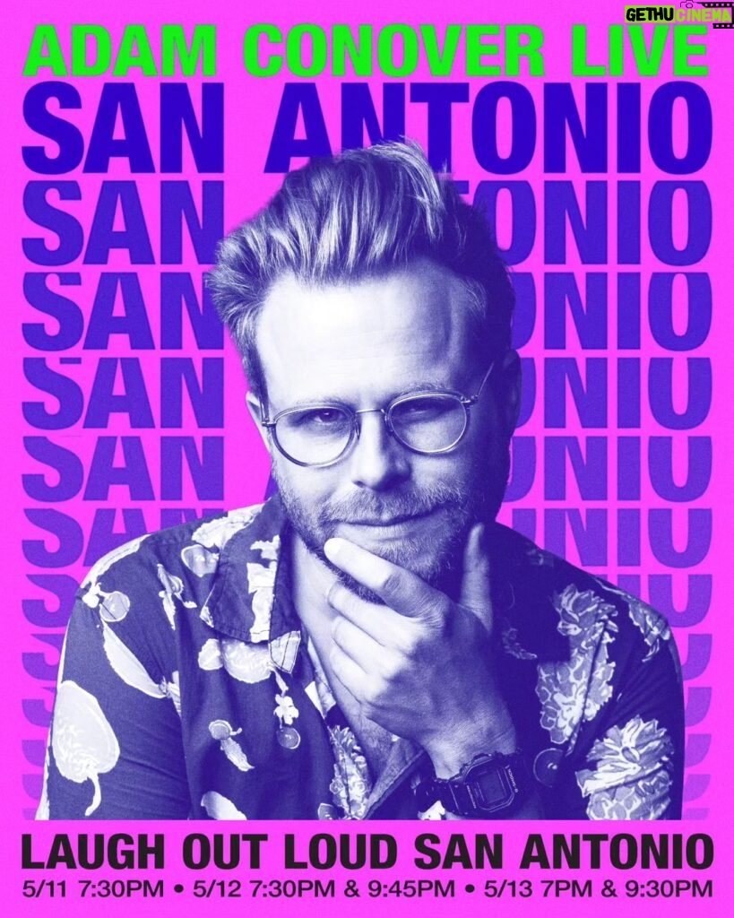 Adam Conover Instagram - South Texas, I'm coming to visit for an hour of standup! And unlike some other recent visitors, I'll be happy to meet you and take any questions after the show. Come see me in San Antonio May 11-13, link in bio!
