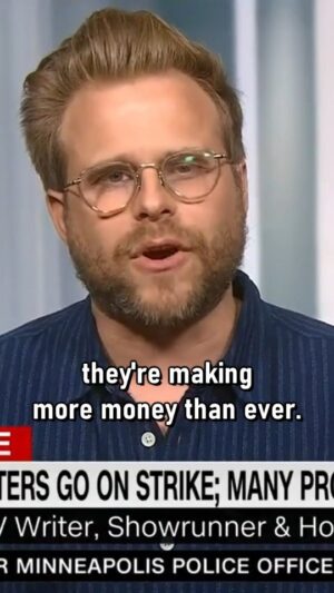 Adam Conover Instagram - Went on CNN to explain why writers are striking, ended up roasting their bosses' salary.