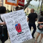 Adam Conover Instagram - Scenes from last week’s picketing. So inspiring to have so many workers from other unions (@animationguild! @iatse!) and local businesses giving us support. ❤️🪧❤️