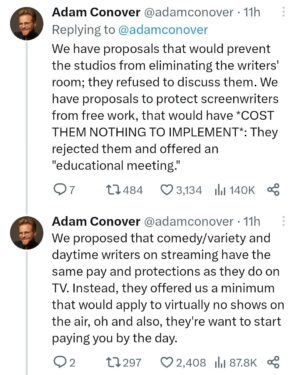 Adam Conover Instagram - Our work has made these studios rich — without us, they have nothing. Fight together, win together ✊🏻