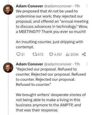 Adam Conover Instagram - Our work has made these studios rich — without us, they have nothing. Fight together, win together ✊🏻
