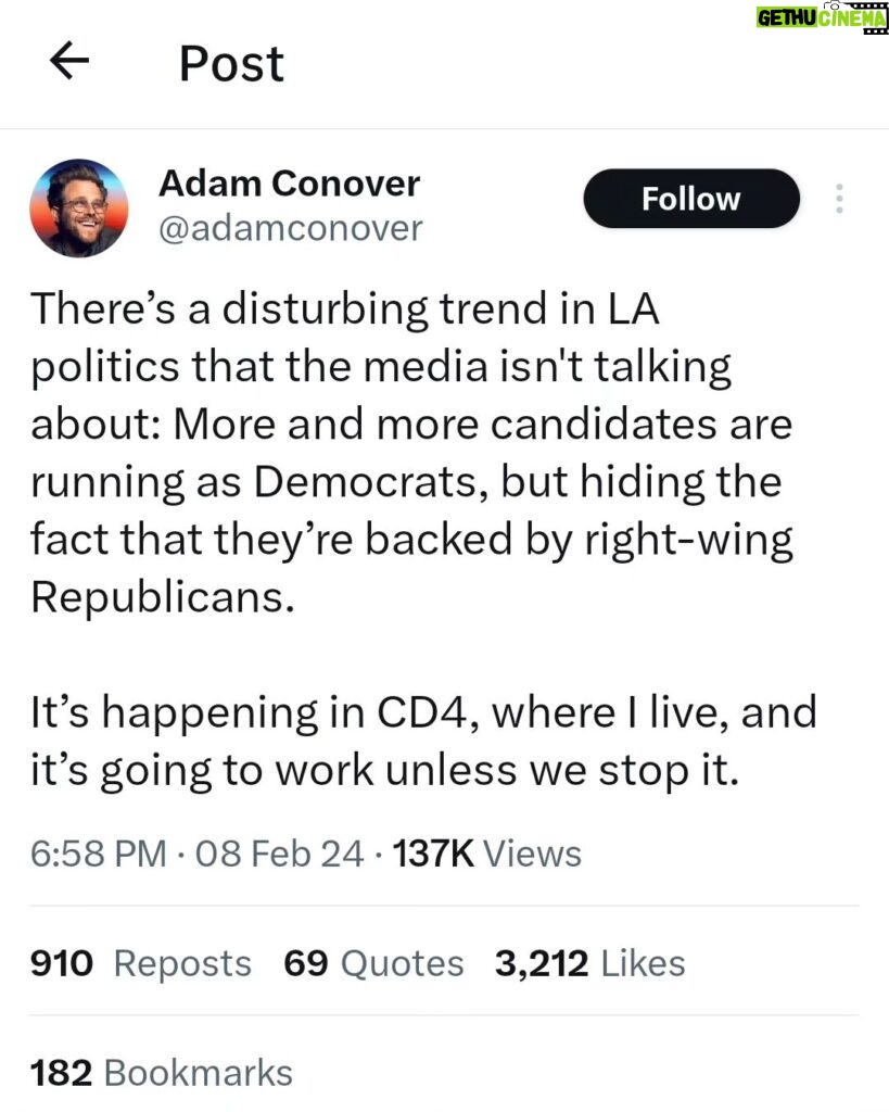 Adam Conover Instagram - Right-wingers are secretly running as Democrats in LA, and it's going to work — if we don’t stop them.