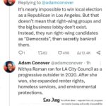Adam Conover Instagram - Right-wingers are secretly running as Democrats in LA, and it's going to work — if we don’t stop them.