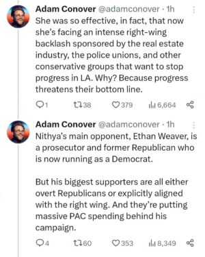 Adam Conover Instagram - Right-wingers are secretly running as Democrats in LA, and it's going to work — if we don’t stop them.