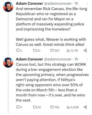 Adam Conover Instagram - Right-wingers are secretly running as Democrats in LA, and it's going to work — if we don’t stop them.