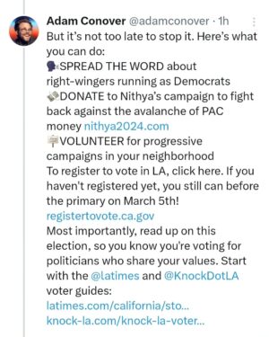 Adam Conover Instagram - Right-wingers are secretly running as Democrats in LA, and it's going to work — if we don’t stop them.