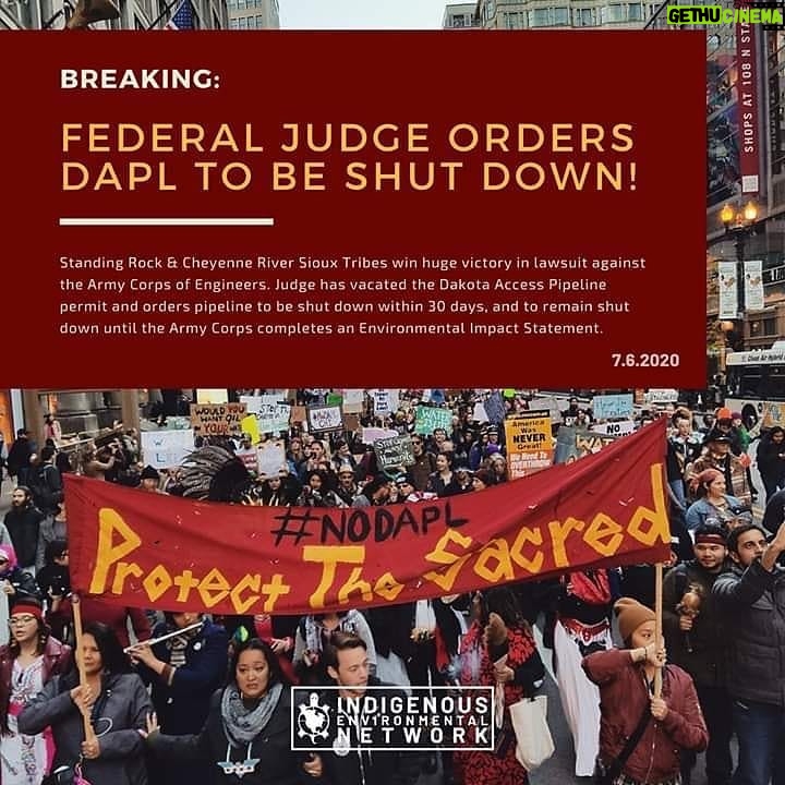 Adam Levine Instagram - @indigenousrising Breaking: A federal judge has just ordered for the Dakota Access Pipeline to be completely shut down! This is a part of the ongoing lawsuit filed by The Standing Rock and Cheyenne River Sioux Tribal Nations. Dakota Access Pipeline has 30 days to completely shut down and remain shut down until the Army Corps of Engineers completes an environmental impact statement. #NoDAPL #protectthesacred
