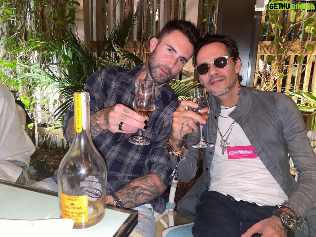 Adam Levine Instagram - for those who know…@marcanthony @calirosa