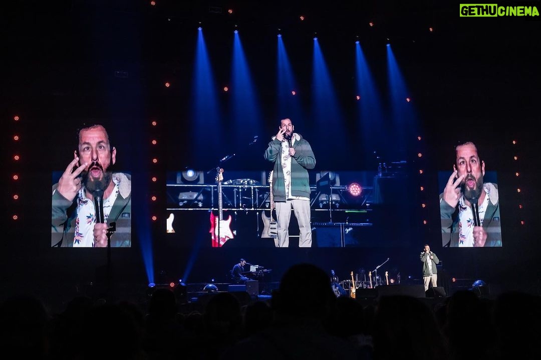 Adam Sandler Instagram - Greenville, we did it. We had a hell of a Tuesday and now I have a hell of a love hangover. Miss you and see you next time @bswarena