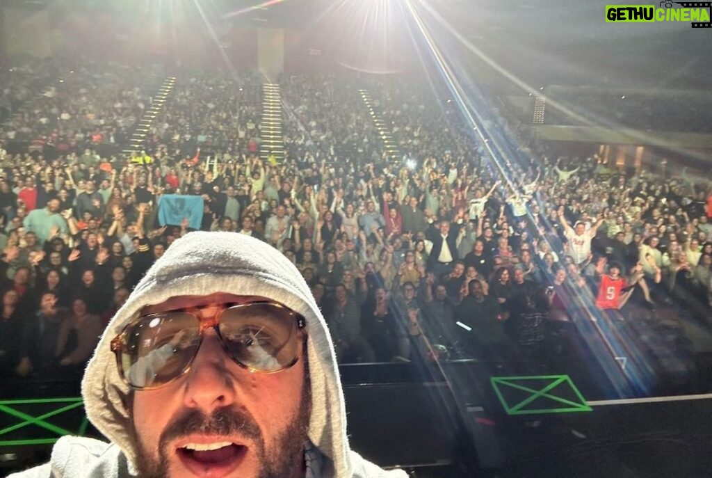 Adam Sandler Instagram - Amazing Friday night in Atlantic City. Beautiful energy and a beautiful time. Love you all @hardrockhcac