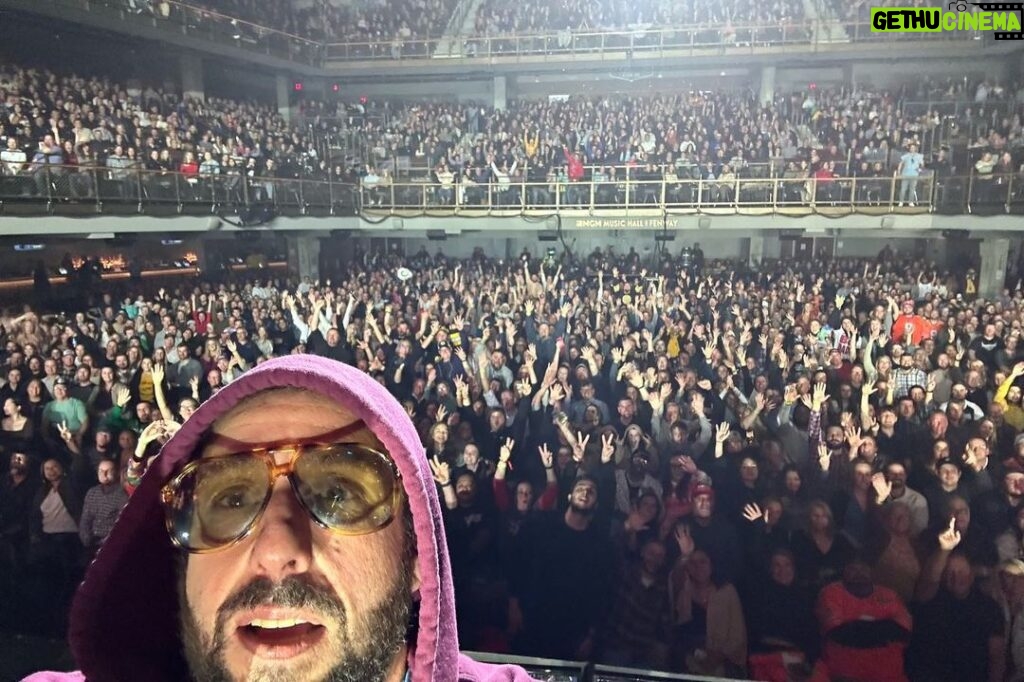 Adam Sandler Instagram - That was a great New England Sunday. Love you guys, let’s do it again tonight @mgmmusichall