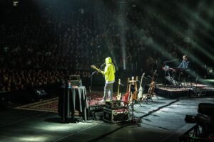 Adam Sandler Instagram - Hometown welcome was exceptional. Can’t thank you enough for making it so special. Love you all and won’t forget that night. Thanks for singing happy birthday to mom and thanks to Dan Patrick for popping on stage @snhuarena