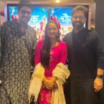 Aditi Dravid Instagram – What a better day to celebrate your Success than your Birthday 😍 Happy birthday @piyush_kkulkarni and big congratulations to my best men @sai_piyush_  on the release of @chowkmarathimovie My god! What have you guys done? What is this talent? ❤️i have seen you hustle. I have seen you work your ass off. Day and night.I have witnessed your journey. Pure hardwork without running behind anything materialistic, JUST PURE HONEST WORK. And as it is rightly said, keep working in silence, let your success make all the noise! Andd noise mhnje sadha kam naicchhh, Khatarnaaaak dhuwwvaaa🔥🔥🔥🔥 आपलं नानं खनखनीत वाजतंय!!!! Insanely magical work! So so happy and proud of you guys! Only onwards and upwards now 🤩 keep shining! #chowk #newfilm #saipiyush #musicdirectors #nustatalent #congratulations #nowintheaters #premiernight #bhaichabirthday #successnight #proud #loveandlight #riseandshine