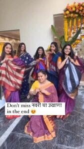 Aditi Dravid Instagram - This one’s for you Radhu! We love you and yes,the tradition must go on♥️✨ #bridesmaids #reel #tradition Only love to you and Omkar!