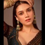 Aditi Rao Hydari Instagram – The little black dot! 

I never wanted to wear a bottu 
(that’s what a bindi is called in Hyderabad) when I was little.
It’s so much a part of the southern  indian  tradition, it doesn’t even count as dressing up. 

My mother wears a kumkum bottu made out of turmeric in the most beautiful vermillion, I used to watch her make her kumkum bottu, just that and she would glow  without a spot of make up. 
 I’d go to dance class  and wear my neat middle parted long braid with no fuss but I just did not want to wear a bottu! 
It was years later when I started shooting for Kaatru veliyidai with mani sir that I got attached to this little black dot on my forehead. From the costume trials with Eka ( @ekalakhani) 
To shooting in Ooty, Ladakh , Serbia, the freezing cold, my Rudolph red nose and my little black bottu. 

And here it is!
My  favourite little black bottu 

@jigarmaliofficial 
@sanamratansi 
@tyaanijewellery
@kaasastudio