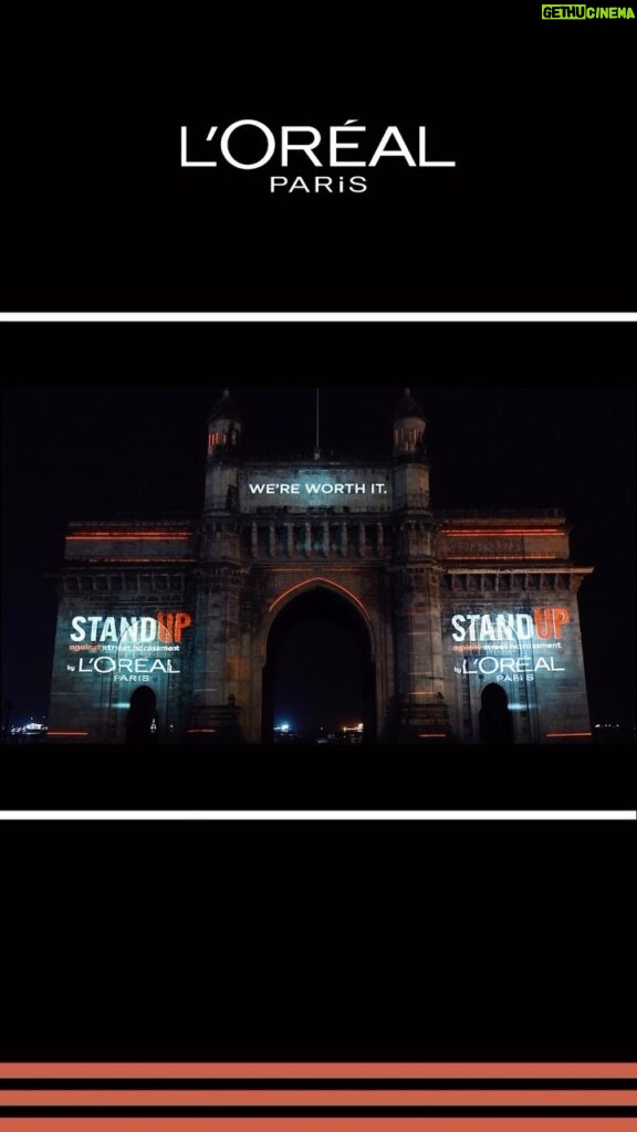 Aditi Rao Hydari Instagram - L’Oréal Paris lights up the iconic Gateway of India and transforms it into a Gateway to change To #StandUpAgainstStreetHarassment Join the movement & take the training! @lorealindia @lorealparis