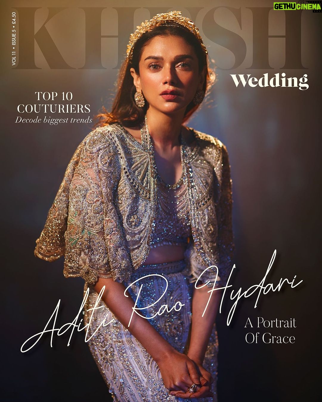 Aditi Rao Hydari Instagram - Aditi Rao Hydari’s (@aditiraohydari) passionate demeanour coincides with her unwavering professional momentum, an expanding career (more than 30 movies in various languages combined with a plethora of branding endeavours), and now, after over 12 years of being an actor, an untouchable glow that seamlessly encompasses grace, glamour, and goodness. It’s hardly surprising then that she is as booked and busy as ever. For our latest cover shoot, the award-winning actor transforms into an ethereal bride. In the exclusive story, she pulls back the curtain on her on-screen and off-screen life. Visit KhushMag.com to buy the print issue or download digitally to your smart device. Editor-in-chief: @sonia_ullah Photography: @prasadnaaik Wardrobe: @shehlachatoor Jewellery: @hamnaamirjewelry Creative Director: @mannisahota_ Styling team: @vikas_r, @tanishqmalhotraa & @zahrasarfraz HMU: @eltonjfernandez Interview: @nupursarvaiya Headgear: @the_vintage_snob Styling Assistant: @thestylethesaurus_ Set Production: @studiolittledumpling Shoot Coordination: @glitzproductions_ Artist management: @arhconnect #aditiraohydari #bollywood #celebrity #shehlachatoor #hamnaamirjewelry #weddingmagazine #magazinecover #celebrityphotoshoot #khushmagazine #khushwedding #lehenga #indianbride #pakistanifashion #bridalfashion #weddingjewellery #weddinglook #bridalinspo United Kingdom