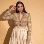 Aditi Rao Hydari Instagram - Aditi Rao Hydari for Ritu Kumar Couture’23 at India Couture Week. Aditi wears an exquisite lehenga, adorned with a Gazal Jacket, a masterpiece meticulously hand-embroidered to manifest unforgettable opulence. Each intricate stitch is a labor of love, woven skillfully with artistry passed down through generations. The Gazal jacket, with a touch of gold zardozi work, embraces the grace of the traditional Kashmiri design, while the lehenga exudes a timeless elegance adorned with geometric & floral motifs seamlessly creating a blend of tradition and modernity. @reliancebrandsItd @fdciofficial Jewellery by @thegempalace #RituKumar #AditiRaoHydari #RKWoman #ICW23 #TheOG