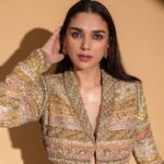 Aditi Rao Hydari Instagram - Aditi Rao Hydari for Ritu Kumar Couture’23 at India Couture Week. Aditi wears an exquisite lehenga, adorned with a Gazal Jacket, a masterpiece meticulously hand-embroidered to manifest unforgettable opulence. Each intricate stitch is a labor of love, woven skillfully with artistry passed down through generations. The Gazal jacket, with a touch of gold zardozi work, embraces the grace of the traditional Kashmiri design, while the lehenga exudes a timeless elegance adorned with geometric & floral motifs seamlessly creating a blend of tradition and modernity. @reliancebrandsItd @fdciofficial Jewellery by @thegempalace #RituKumar #AditiRaoHydari #RKWoman #ICW23 #TheOG