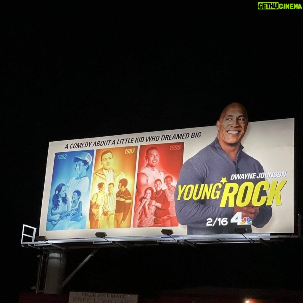 Adrian Groulx Instagram - Larger than life in the streets of L.A. #YoungRock @nbcyoungrock @NBC This is so crazy!!