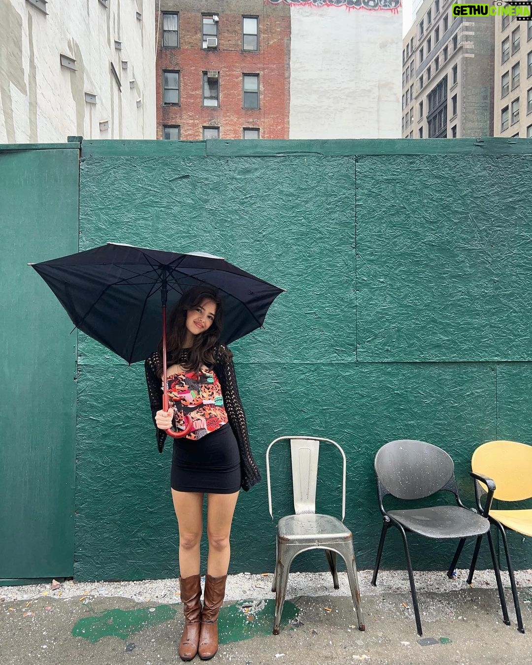 Adriana Camposano Instagram - rainy New York, New York