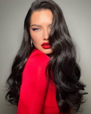 Adriana Lima Instagram - 💄❤️ Toke the Ferrari out for a stroll @airmovie  Style: @stylememaeve Makeup: @patrickta Hair: @dimitrishair ❤️