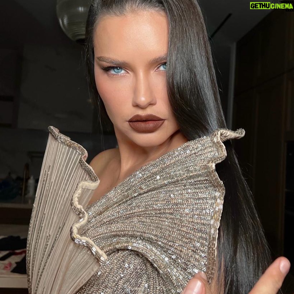 Adriana Lima Instagram - 🔥And just like that….. She’s back🔥 makeup @patrickta 🔥hair @dimitrishair 🔥style @stylememaeve 🔥 Los Angeles, California