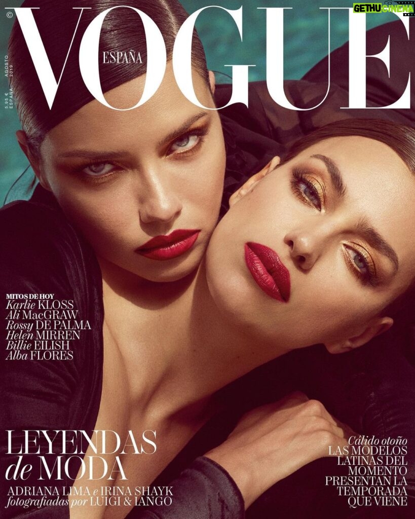 Adriana Lima Instagram - ✨ When women come together, and empower each other.. magic happens❤💪🏼 Sisterhood and synergy on the cover of @voguespain with my sister @irinashayk 💋 Thank u my amazing friends @luigiandiango for capturing and empowering us that day... @voguespain @irinashayk Photographers: @luigiandiango Stylist: @juancebrian Make up: @georgisandev Hair: @luigimurenu Manicurist: @ashlie_johnson Production: @viewfindersnyla #vogueagosto