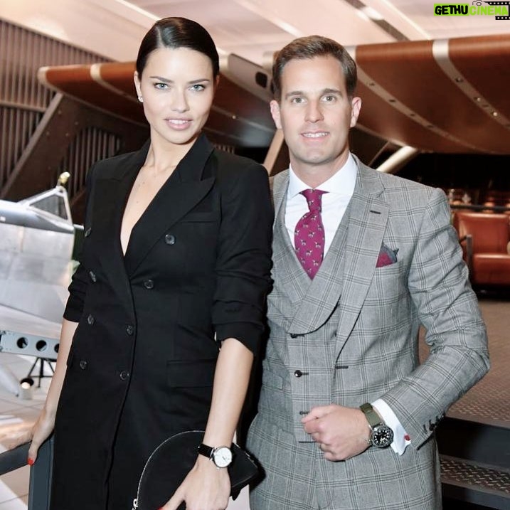 Adriana Lima Instagram - ✨Celebrating the launch of the @iwcwatches new Pilot’s collection with our CEO @chrisgraingerherr ✨ #SilverSpitfire #SIHH2019 #IWCSIHH ✨