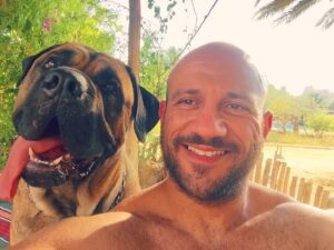 Ahmed Mekky Instagram - #AhmedMekky #elkebeer #pets #goodmorning #morning #smile #dogsofinstagram #dogs #smile #happiness #bestfriend #manbestfriend #mastiff #bandog #peace #innerpeace