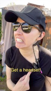 Aimee La Joie Instagram - Aaannnd we are back, baby!!! When you go to set, don’t forget your @onsetheadsets for clear communication. Use my code “AIMEE15” to snag a sweet 15% off their entire webshop. #onsetheadsets #aimeelajoie #thefilmcrew #setlife