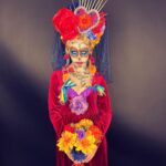 Aimee La Joie Instagram - I was honored to be asked by Emmy winners @angelamoosmakeup and @joematke to be their model for this Día de Los Muertos competition! Día de Los Muertos has always been a celebration that I have deeply admired and respected, from the surface level colors and spectacle to the true, beautiful meaning of the holiday. The older I get, the more I appreciate the people from my life who are no longer with us. ❤️ Vote for our look in the link in my bio! #diadelosmuertos #dayofthedead #aimeelajoie