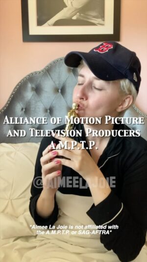 Aimee La Joie Instagram - AMPTP on the SAG-AFTRA strike. #sagaftrastrong #wgastrong #thefilmcrew #aimeelajoie