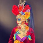 Aimee La Joie Instagram - I was honored to be asked by Emmy winners @angelamoosmakeup and @joematke to be their model for this Día de Los Muertos competition! Día de Los Muertos has always been a celebration that I have deeply admired and respected, from the surface level colors and spectacle to the true, beautiful meaning of the holiday. The older I get, the more I appreciate the people from my life who are no longer with us. ❤️ Vote for our look in the link in my bio! #diadelosmuertos #dayofthedead #aimeelajoie
