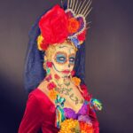Aimee La Joie Instagram - I was honored to be asked by Emmy winners @angelamoosmakeup and @joematke to be their model for this Día de Los Muertos competition! Día de Los Muertos has always been a celebration that I have deeply admired and respected, from the surface level colors and spectacle to the true, beautiful meaning of the holiday. The older I get, the more I appreciate the people from my life who are no longer with us. ❤️ Vote for our look in the link in my bio! #diadelosmuertos #dayofthedead #aimeelajoie
