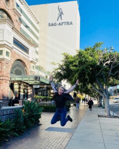 Aimee La Joie Instagram - SAG-AFTRA Member since: 2024 This has been 10 years in the making. I’d gone so long without being even close to eligibility that I started to think maybe it wasn’t supposed to happen. I thought it would be fun to join in person. So my dad, my sister and I decided to make a day of it. We drove to LA from San Diego. I walked into the lobby and said, “hi, I’m SAG-eligible and I would like to join today.” The friendly ex-cop security card directed me to a phone and gave me a number to dial. After being on hold for 10 minutes I was told that SAG-AFTRA is not currently doing in person sign ups and I should go to their website. So we sat outside on the property and I completed my application on my phone. Just another fun story of this journey! A thousand thank you’s to @christiewillwolf for believing in me and giving me the opportunity to finally achieve this goal. A million thank you’s to my parents, who have always been incredibly supportive of me and never know what or who I will be dressed as at home. My dad has told me for years that when I become eligible he will pay for it. That privilege that I have is not taken for granted. Thank you to everyone who has supported me over the years. It’s what keeps me going. And lastly I’d like to thank myself for finally getting the courage to make my own content and get myself out there. I want to thank myself for not giving up. While joining doesn’t automatically mean that I’ve “made it,” I’m so excited to see what potential opportunities this will bring. I’m ecstatic to be part of the big kids club. #aimeelajoie #sagaftra #sagaftrastrong SAG-AFTRA Foundation