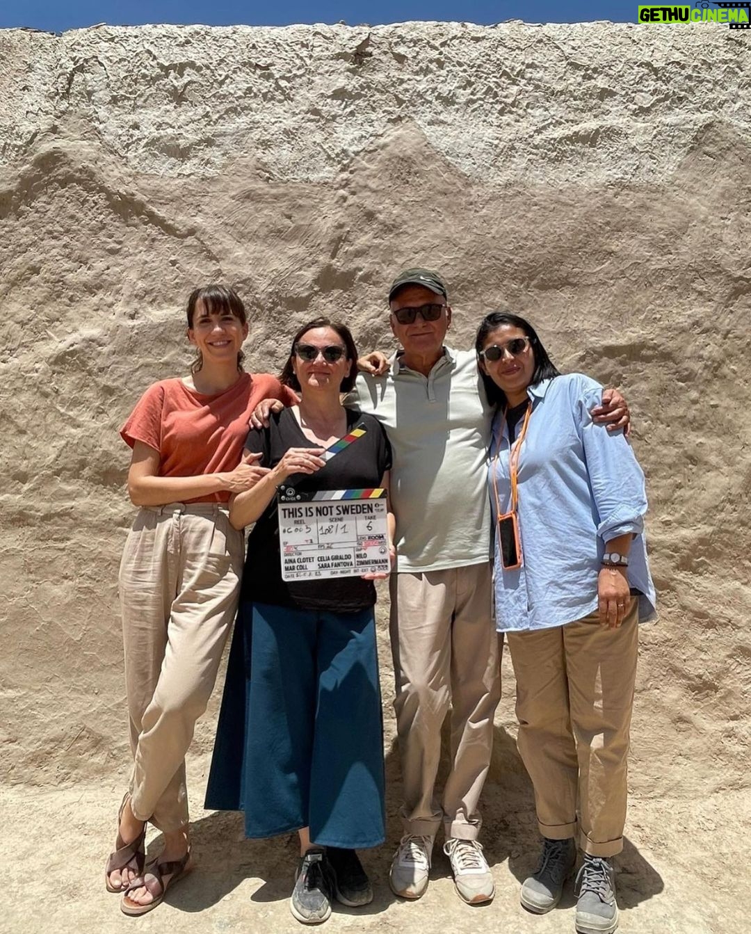 Aina Clotet Instagram - CAT- Amb una última seqüència al Marroc i molta emoció, posem punt i final al rodatge d'AIXÒ NO ÉS SUÈCIA! 🥹🎬 Eternament agraïda a l’equipàs implicat durant aquestes gairebé 14 intenses setmanes de rodatge…i a les que ho han estat des de fa 4 anys (per escriure-la i aixecar-la).💫 Quines ganes que en veieu el resultat! ⭐️ CAST- Con una última secuencia en Marruecos y mucha emoción ponemos punto y final al rodaje de ESTO NO ES SUECIA! 🎬 Eternamente agradecida al equipazo implicado durante estas casi 14 semanas de rodaje..y a los que lo han estado desde hace 4 años (para escribirla y levantarla)💫 Qué ganas de que veáis el resultado! ⭐️ ENG- With one last sequence shot in Morocco and a big smile of satisfaction we put an end to the filming of THIS IS NOT SWEDEN! 🎬 I’d like to thank the great crew involved in the project for all the dedication during these almost 14 intense weeks of shooting.. and to the writers and producers that started to believe in this project 4 years ago…💫 I can’t wait to show you the result!
