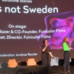 Aina Clotet Instagram - Thanks @gbgfilmfestival for inviting us as a “sunshine story”. Looking forward to the premiere of THIS IS NOT SWEDEN in May in @svt and in summer in @ndrhamburg Mariana has tried to find Ánnika… 🤣 Thanks @anagramsweden 🫶🏼 @funicularfilms @nanouk_films @noessuecia Sweden