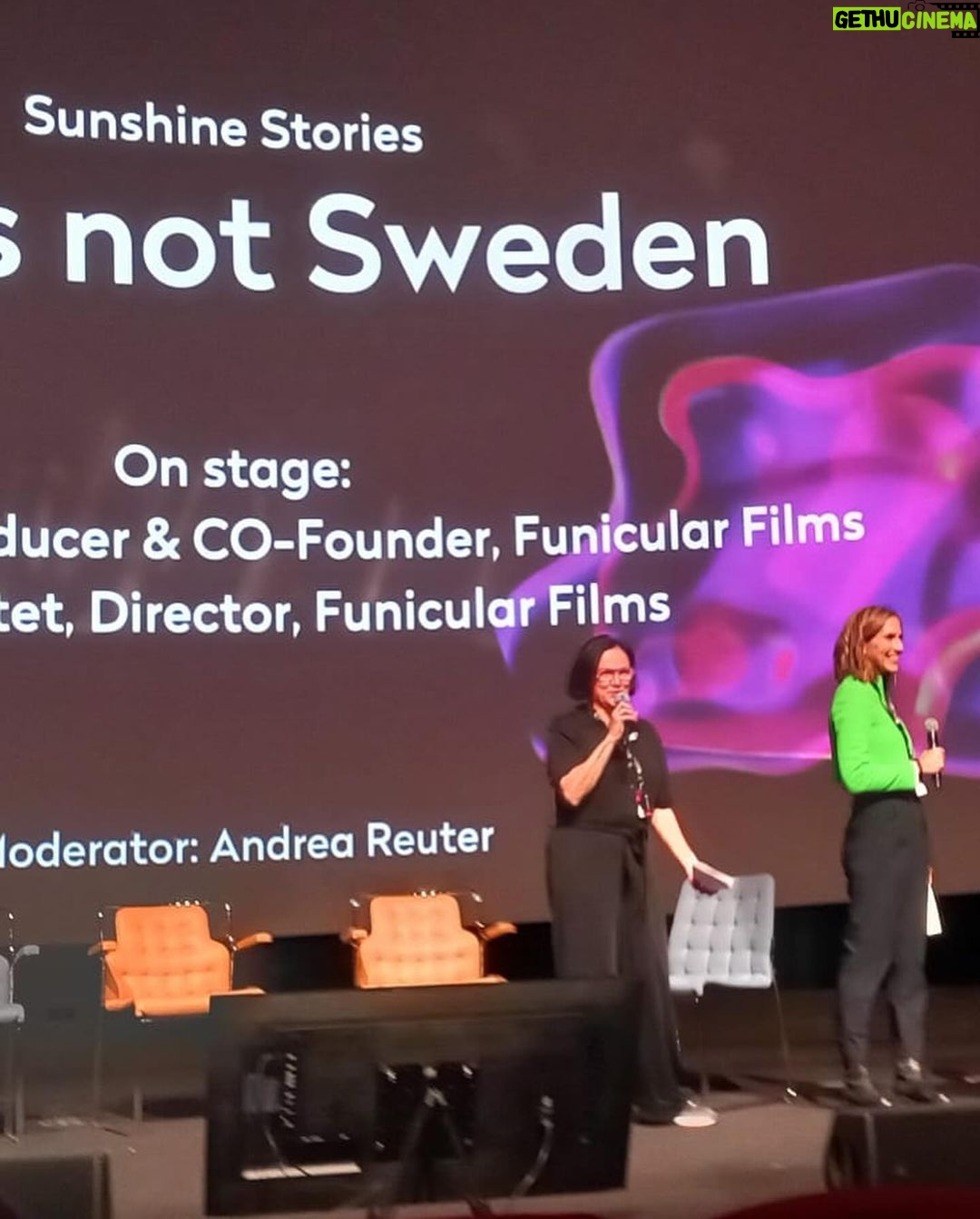 Aina Clotet Instagram - Thanks @gbgfilmfestival for inviting us as a “sunshine story”. Looking forward to the premiere of THIS IS NOT SWEDEN in May in @svt and in summer in @ndrhamburg Mariana has tried to find Ánnika… 🤣 Thanks @anagramsweden 🫶🏼 @funicularfilms @nanouk_films @noessuecia Sweden