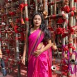 Aishwarya Krishnan Instagram - Shubho Maha Ashtami 💕 . . . . . . . . . . . . . . #durgapuja #indian #ethnic #kolkatadiaries #pandal #durgapuja2022 #maadurga #mahaashtami #saree Shiv Mandir