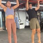 Aishwarya Krishnan Instagram - Couples that gym together, ace together 😜 . . . . . . . . . #reels #reelsinstagram #reelitfeelit #fitnessreels #strengthtraining #couplegoals #personaltrainer #personaltraining #pullups #strongertogether #gymreels Kolkata - The City of Joy